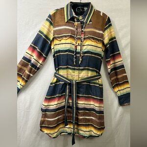 Tasha Polizzi Colt 44 Serape Cotton Tunic Dress
